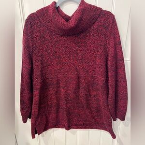 Karen Scott Red Turtleneck Sweater with Cozy Knit